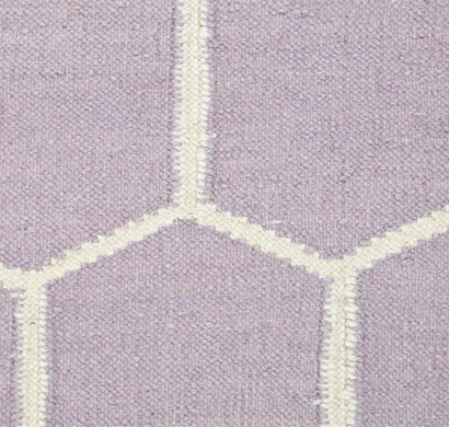 asterlane woolen dhurrie carpet dw-117 pastel lilac